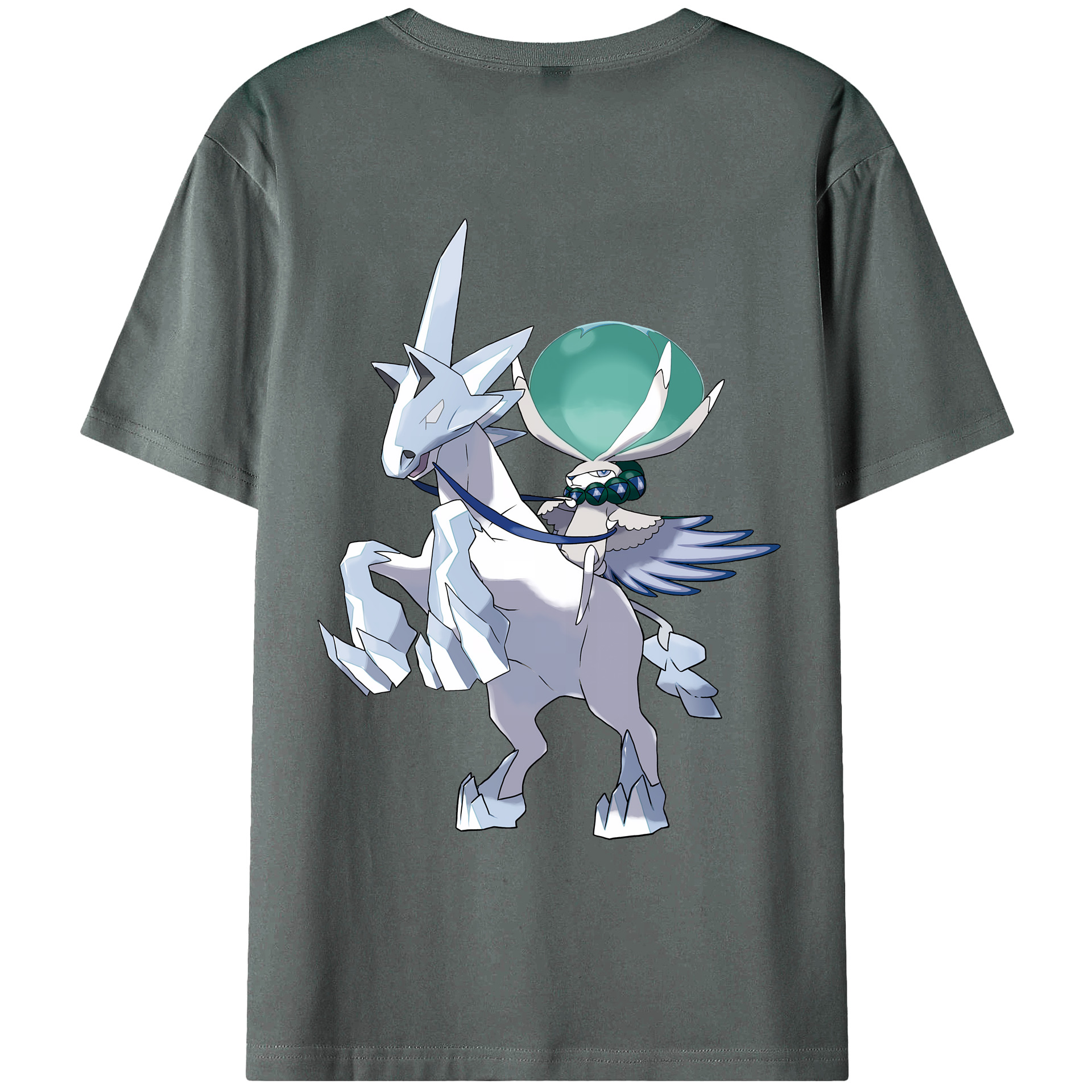 （画像用） ポケットモンスター Pokémon 綿100％ メンズ半袖Tシャツ（バックプリント） 通気性